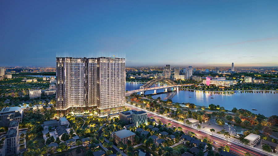 Tòa tháp River 3 - Block đẹp nhất của dự án Fresia Riverside với thiết kế kiến trúc hiện đại, sở hữu tầm nhìn panorama ra dòng sông Đồng Nai thơ mộng