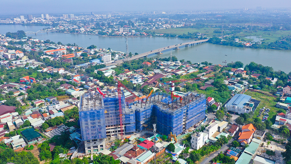 Tiến độ thi công đảm bảo: River 1 xây dựng đến tầng 15, River 2 và 3 tầng 12 - nền tảng quan trọng về dòng vốn và kế hoạch khai thác dài hạn