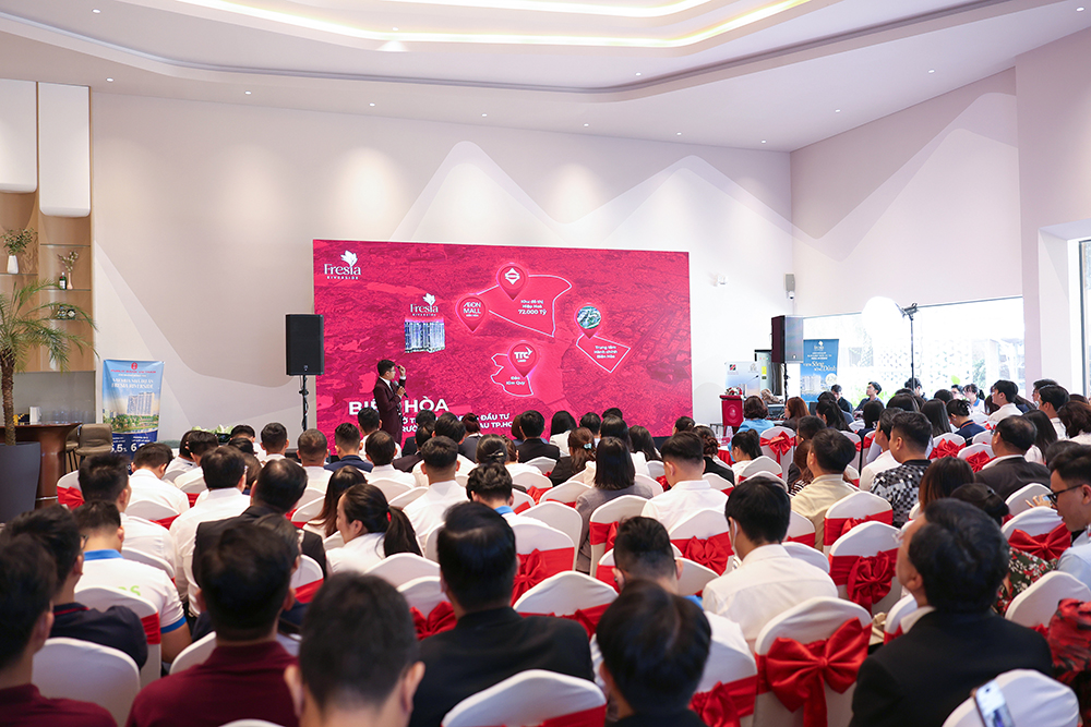 Sự kiện ra mắt bộ sưu tập bất động sản dòng tiền Upgrade Collection - River 2 tại Fresia Riverside, đánh dấu bước phát triển mới của phân khúc căn hộ tạo dòng tiền tại Biên Hòa